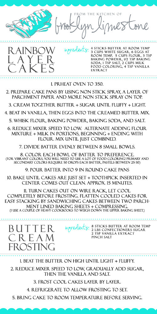 Rainbow Layer Cake Recipe 