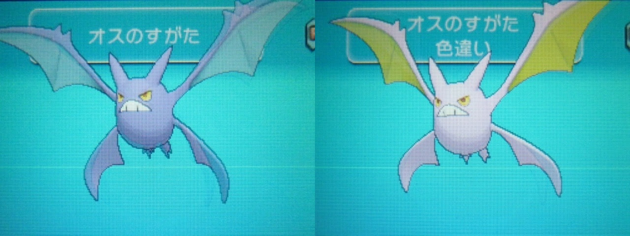 ポケモンxy 色違い比較画像 まぼろし劇場
