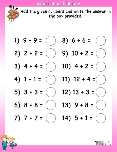  30 free addition worksheets for grade 1 kids addition and subtraction