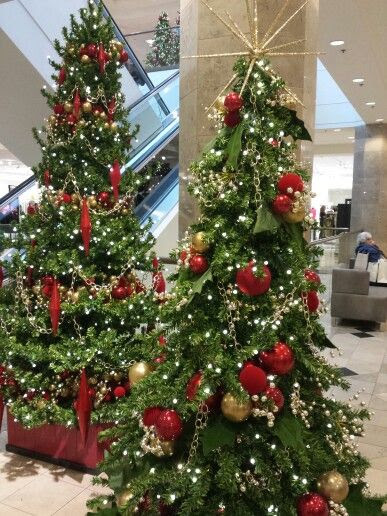 Red  gold Christmas trees @Nordstrom