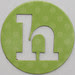coloured card disc letter h