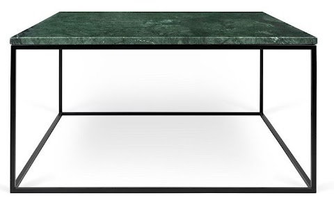 sort bord i marmor