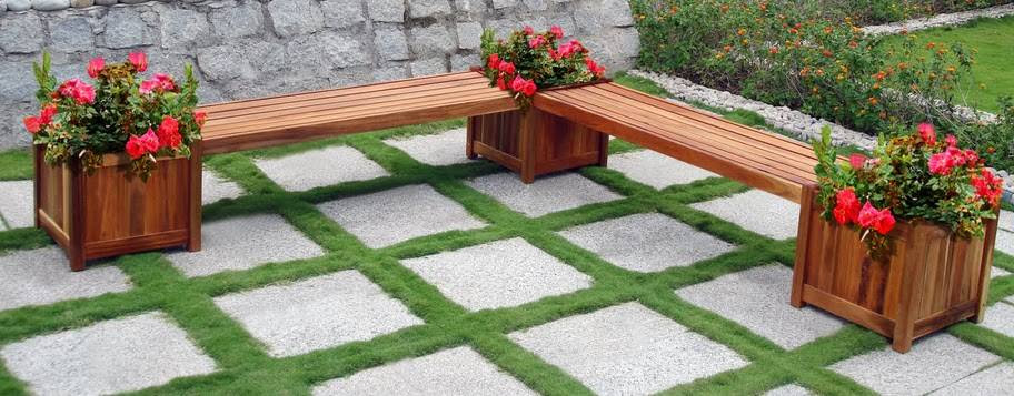 Double Bench and Flower Box Combo - V295