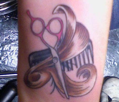 Hair stylist tattoo