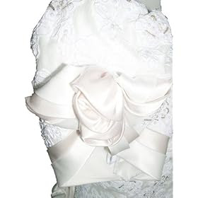 New Ivory Satin with Champagne Trim by Mon Cheri Wedding Dress Bridal Gown, Size 12-14, FL33