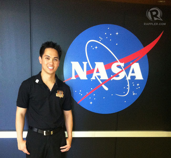 Gregory Galgana Villar III beside the NASA logo. Photo courtesy of Villar.