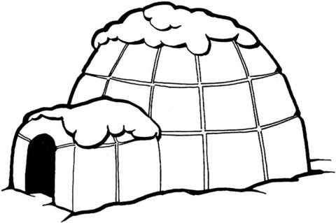 Coloring Sheets  on Igloo Coloring Page   Super Coloring