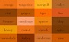 Orange Paint Color Chart