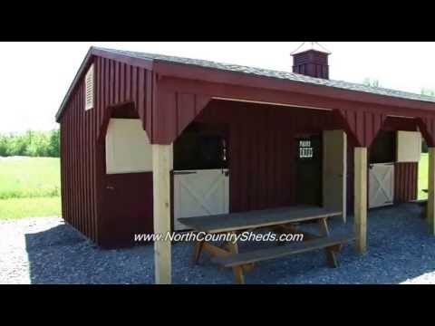 EQUINE | 10' X 32' SHED ROW HORSE SHELTER | RUN IN HORSE ...