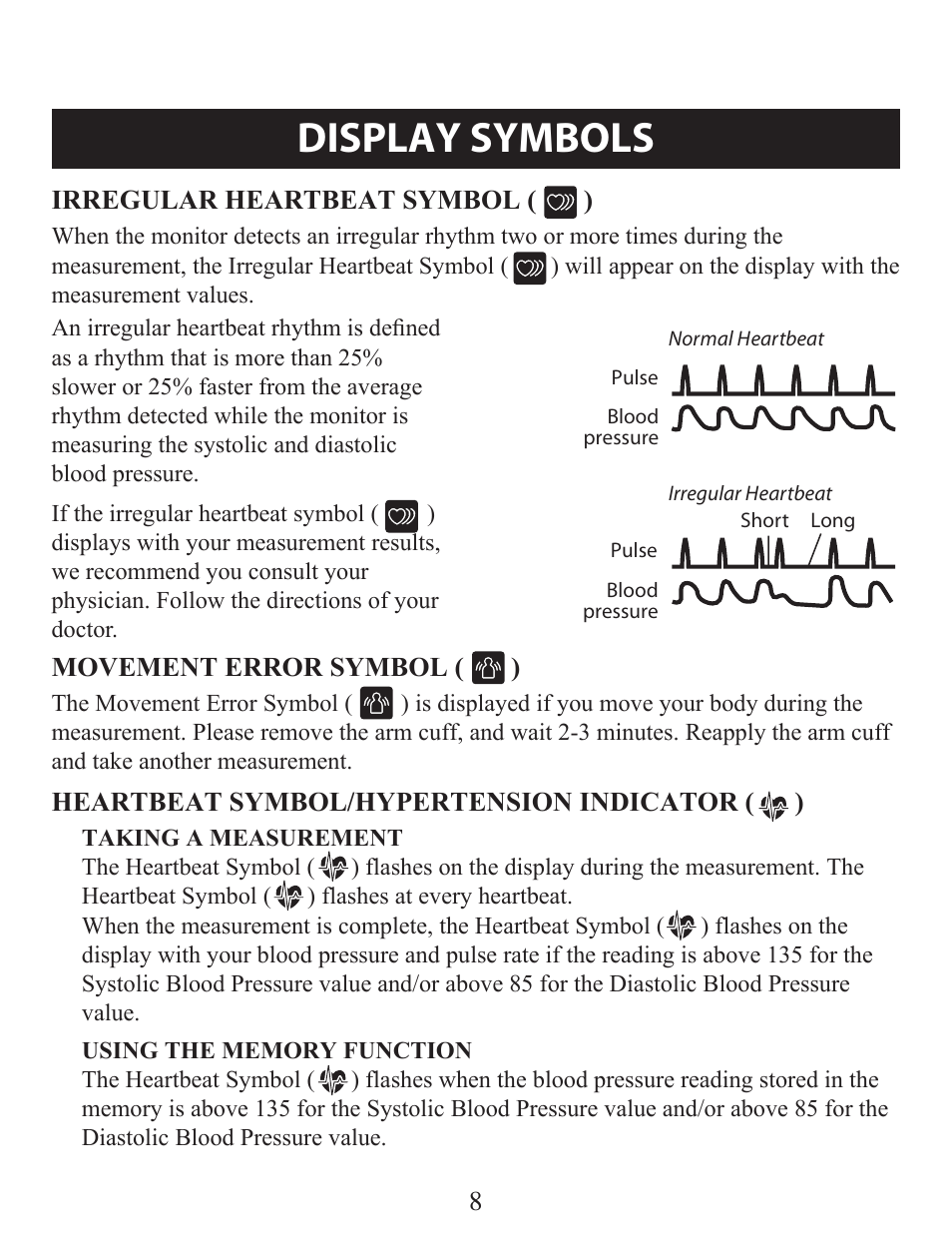 Equate Blood Pressure Monitor Irregular Heartbeat Symbol Christening Outfits Baby Boy
