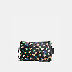 LYLA CROSSBODY IN TEA ROSE FLORAL PRINT COATED CANVAS - COACH f57628 - SILVER/BLACK MULTI