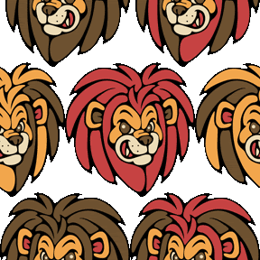 カラフルヘアーらいおん No 344 赤毛のライオンの壁紙用イラスト 条件付フリー素材集 スマホなど携帯電話対応