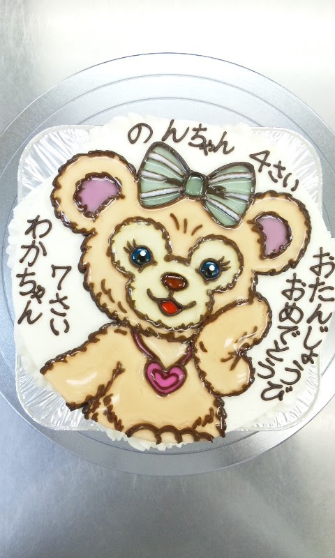 東京ディズニーシーのマスコットキャラ シェリーメイ のイラストケーキ ケーキはキャンバス ここまで描ける