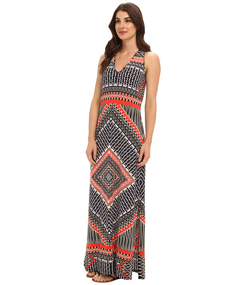 Nine West V-Neck Maxi Dress w Back Detail