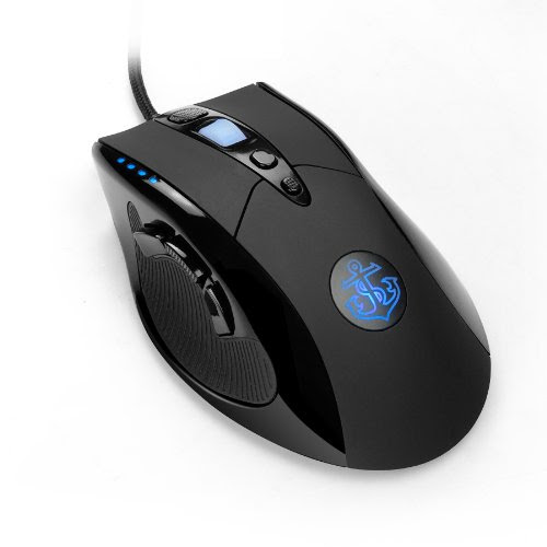 Get Anker® CG100 8200 DPI High Precision Programmable Laser Gaming Mouse for PC, 9 Programmable Buttons, Weight Tuning Cartridges, Omron Micro Switches