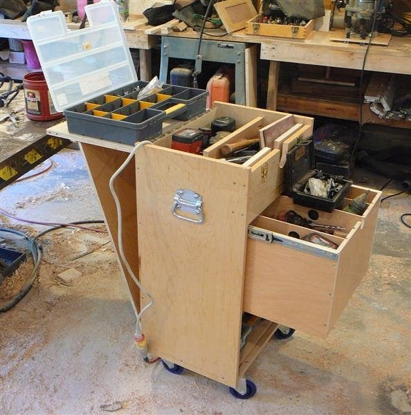 Woodworking wood rolling tool chest plans PDF Free Download