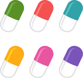 薬のカプセル 6色の無料ベクターイラスト素材 Picaboo ピカブー 無料ベクターイラスト素材