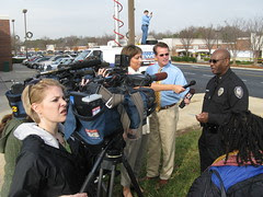 Media Scrum outside Old Navy Shooting