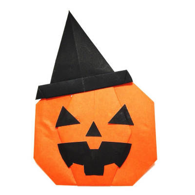 折り紙でハロウィンカボチャの作り方 ぎんがむちっく 手作り子ども服や可愛い小物たち