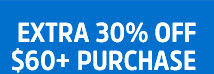 Extra 30% off $60+ purchase