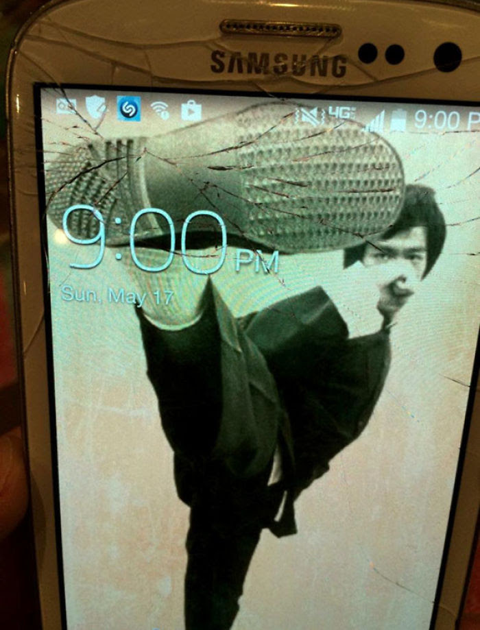 My Phone Screen Cracked, Thought This Would Be A Suitable Wallpaper