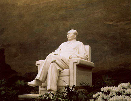 Image result for mao's marble statue inside the Maos memorial