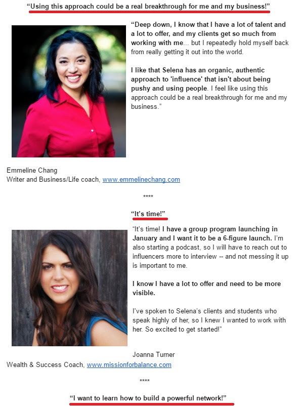 testimonial email
