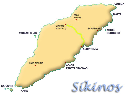 What Does Greece Look Like On A Map Sikinos island   Greece