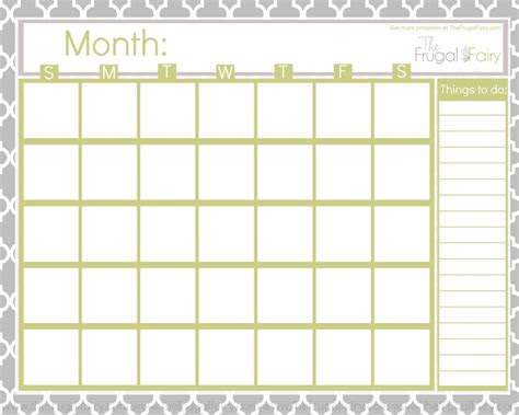  free blank printable calendar
