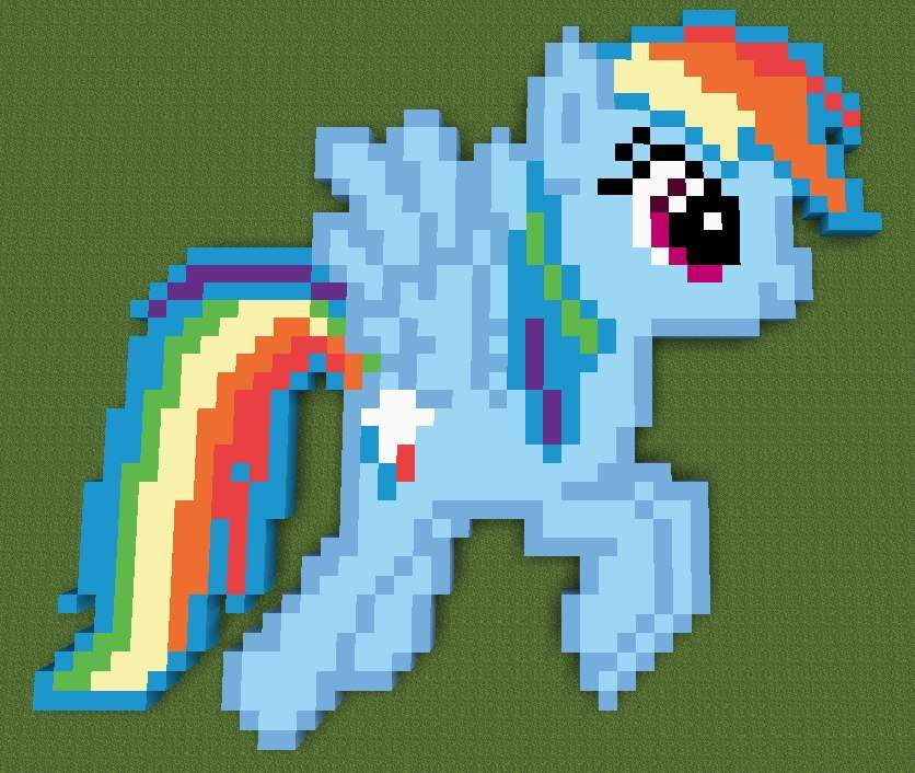 Simple Minecraft Pixel Art Anime - Huge pixel art anime creation 13049