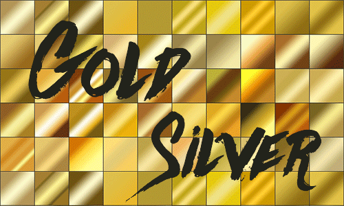 ゴールドとシルバーのグラデーションが眩しいほどに美しい 490種類のphotoshop用のグラデーション無料素材 コリス Linkis Com