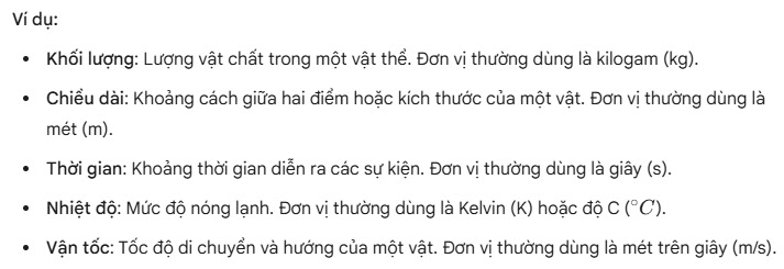 Đại lượng và Đo lường