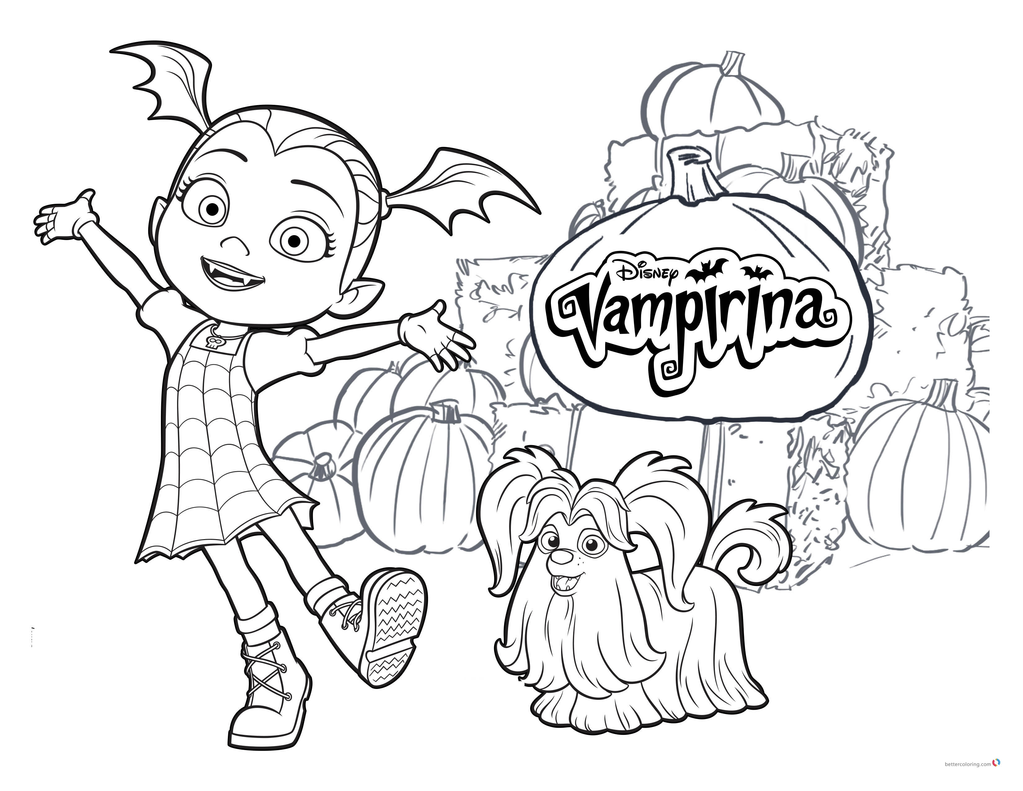 vampirina coloring pages vampirina and wolfie free printable coloring