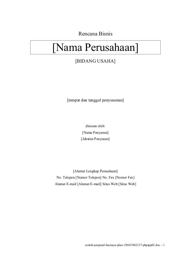 Contoh proposal-business-plan