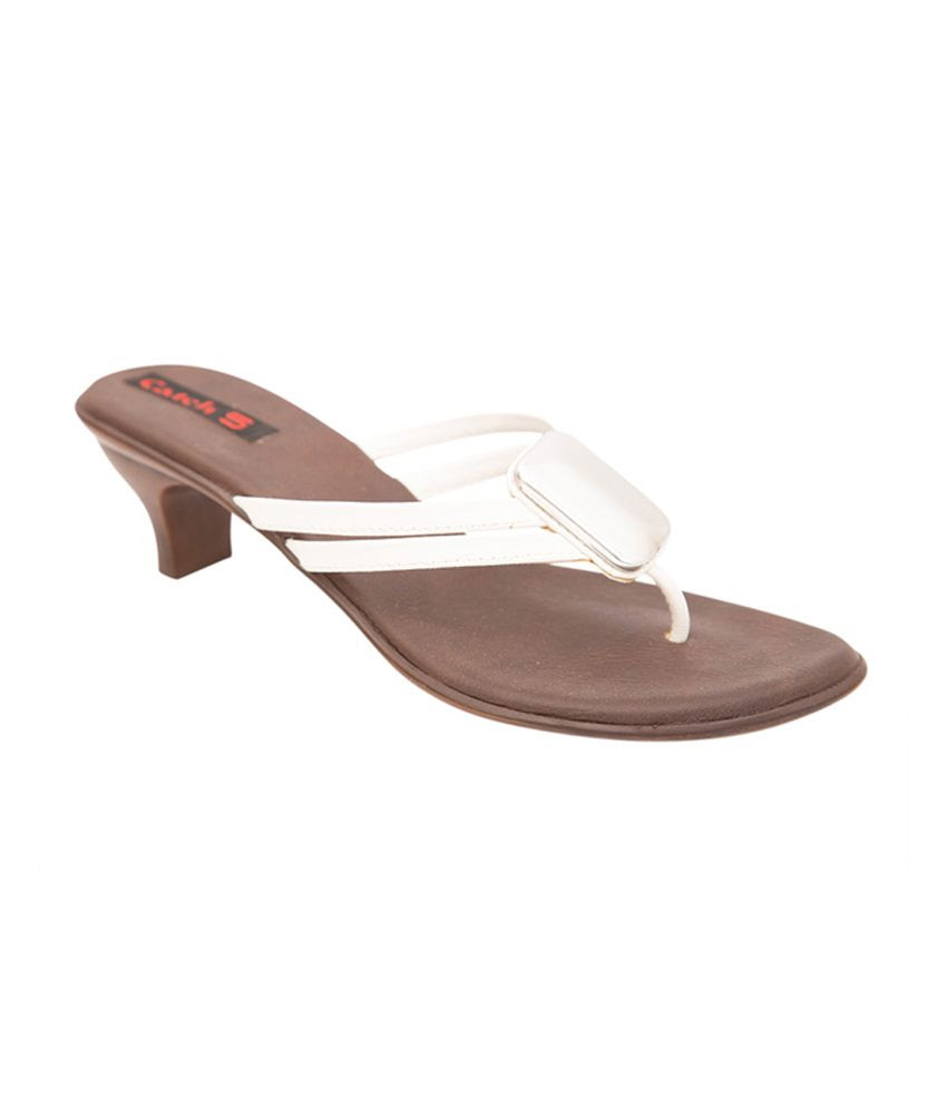Catch.5 White Low Heel Women's Sandals - Buy Women's Sandals @ Best ...