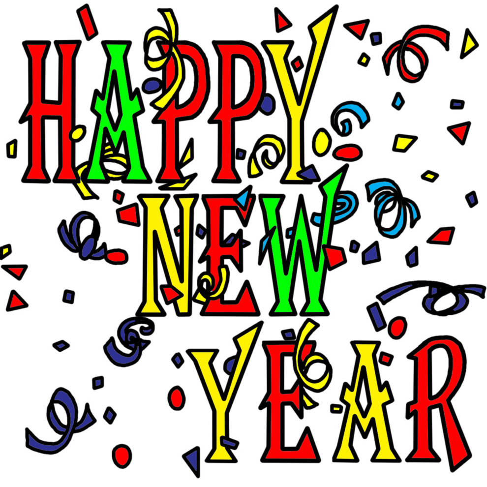 Disegno di Scritte di Capodanno a colori