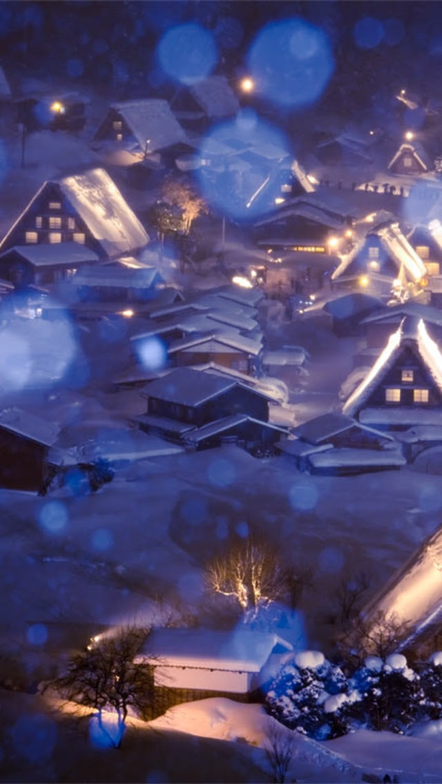 壁紙 白川郷の風景のスマホ壁紙640x1136 Shirakawago P01 Jpg 壁紙box