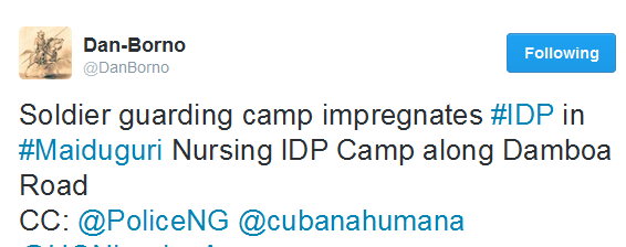 Nigerian soldier allegedly impregnates IDP in Maiduguri camp 