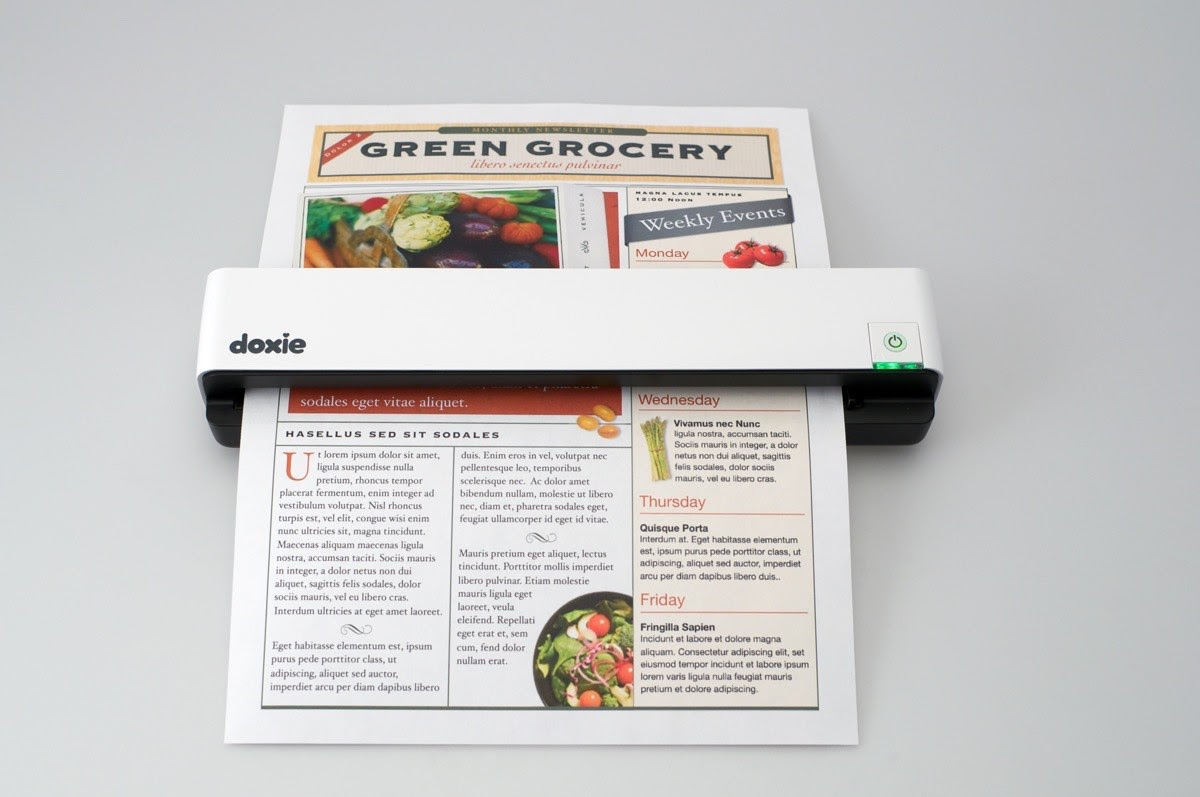 Doxie scans everything from bills and receipts to reports, drawings, recipes, notes, business cards, photos – and everything else in your home or office.