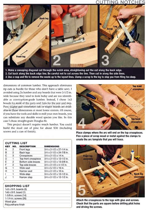 kitchen step stool plans woodarchivist