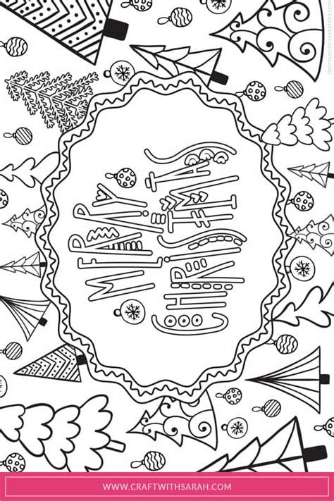christmas colouring pages craft  sarah