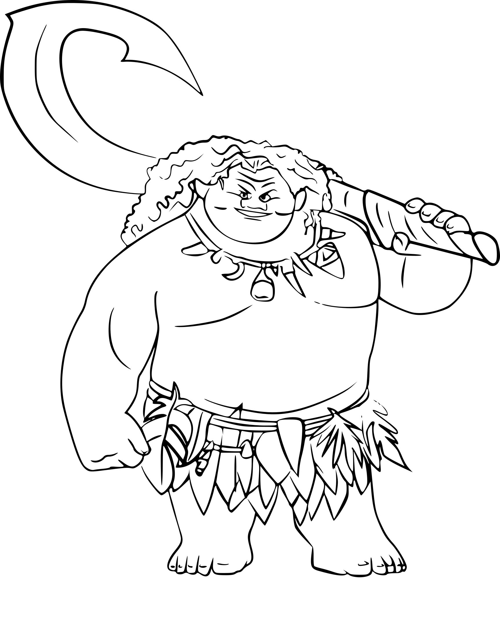Download Moana Maui Coloring Pages at GetColorings.com | Free printable colorings pages to print and color