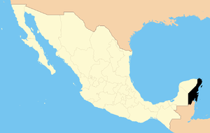 English: State of Quintana Roo in Mexico Españ...