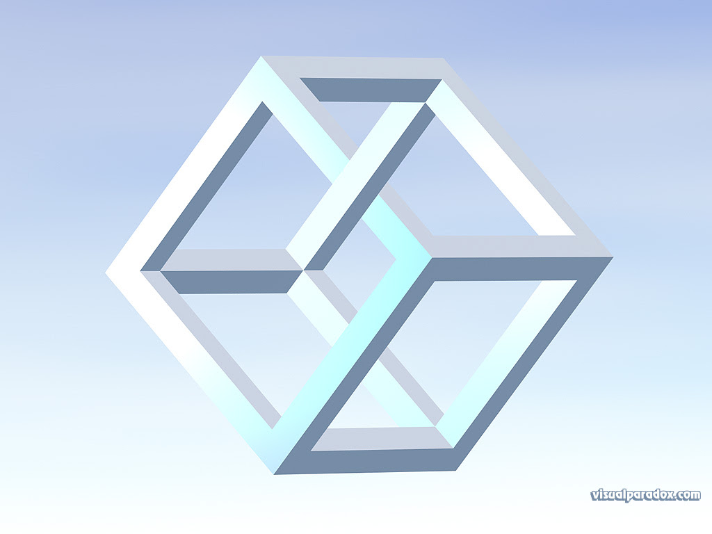visual paradox, box, cube, Escher, optical illusion, , 3d, wallpaper