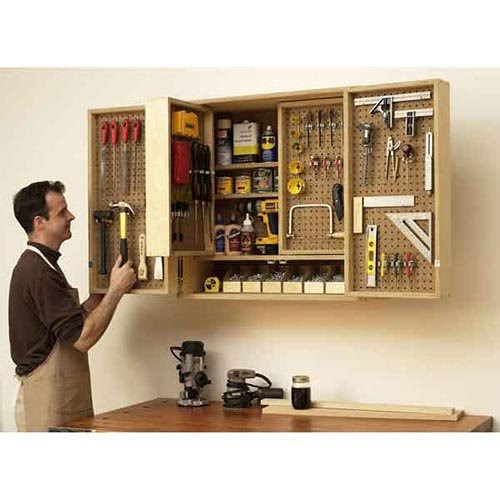 Shop-in-a-box tool cabinet: Downloadable Woodworking Plan