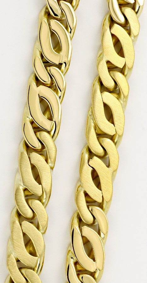 Original-Foto 2, MASSIVE TIGERAUGE PFAUENAUGE GOLD-KETTE GELBGOLD
