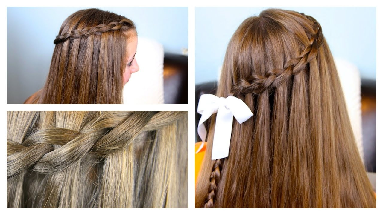 the dutch waterfall braid  cute girls hairstyles  youtube