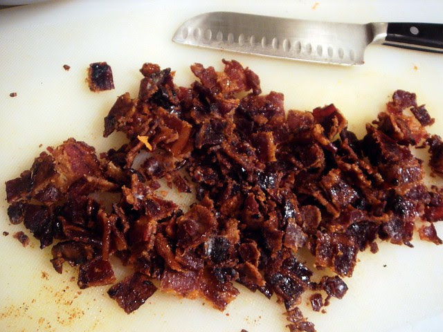 peanut butter espresso cookies with candied bacon