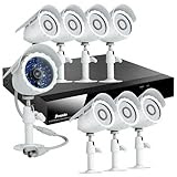 ZMODO 8CH H.264 CCTV Surveillance DVR 8 Outdoor Day Night Waterproof Security Camera System with 500GB HDD