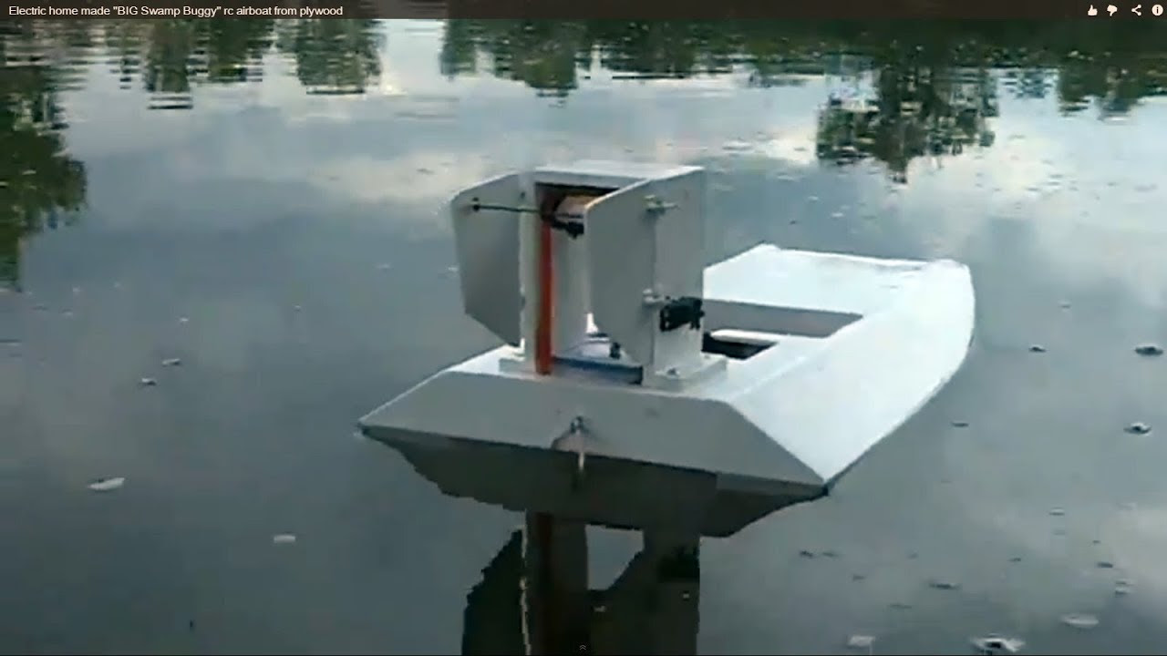 Electric home made "BIG Swamp Buggy" rc airboat from ...